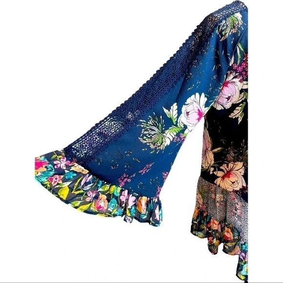 TIME & True open front, ruffled kimono/duster - Picture 6 of 10